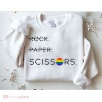 Rock Paper Scissors Lesbian Funny Lesbian Pride Lgbt Sweatshirt thumb 2