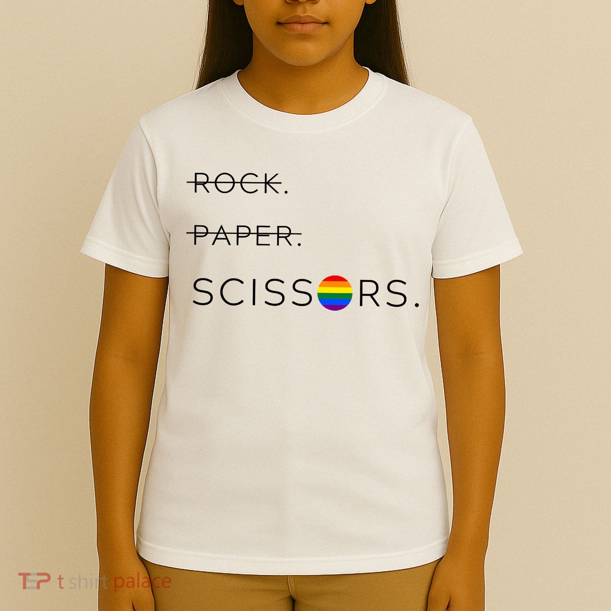 Rock Paper Scissors Lesbian Funny Lesbian Pride Lgbt T-Shirt