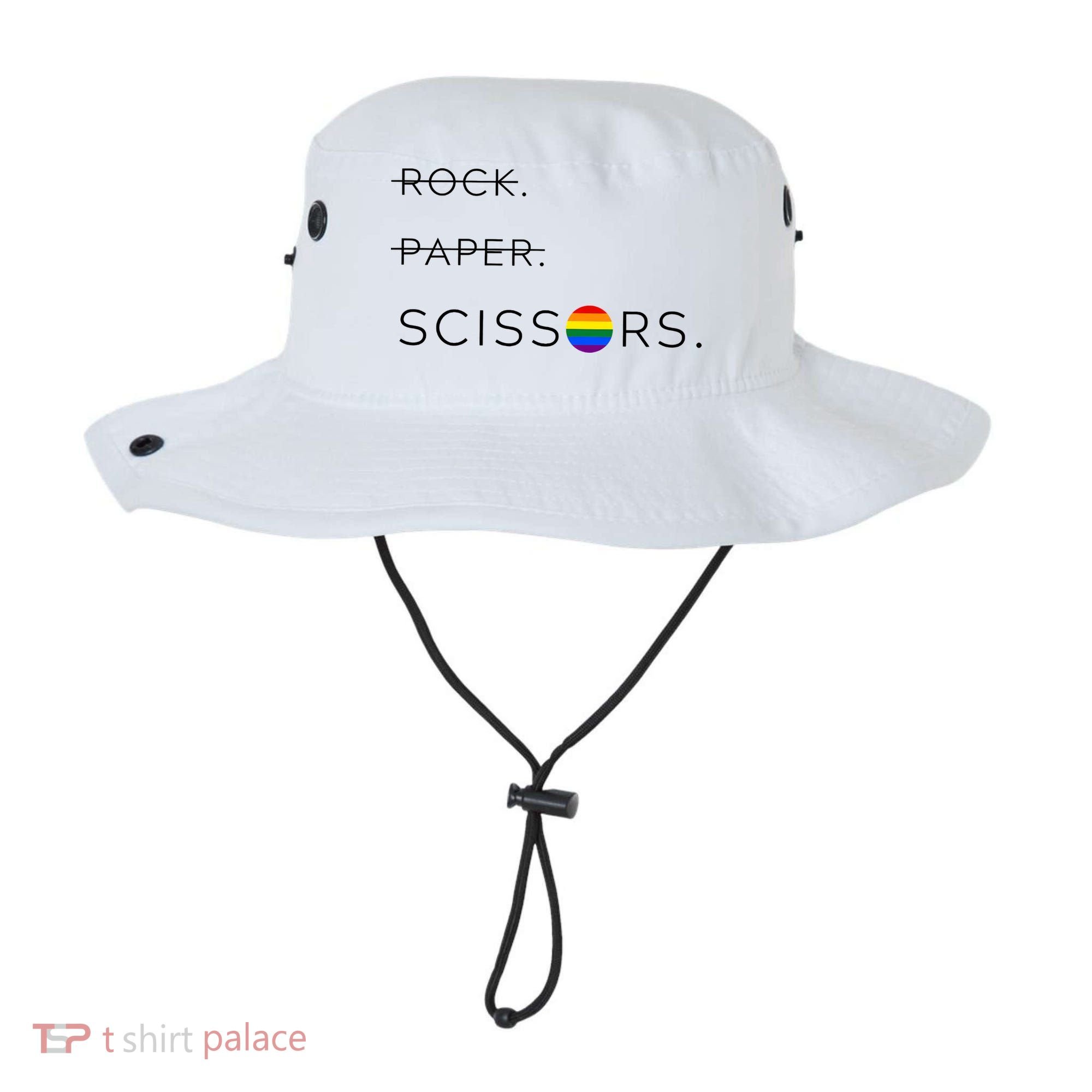Rock Paper Scissors Lesbian Funny Lesbian Pride Lgbt Bucket Hat