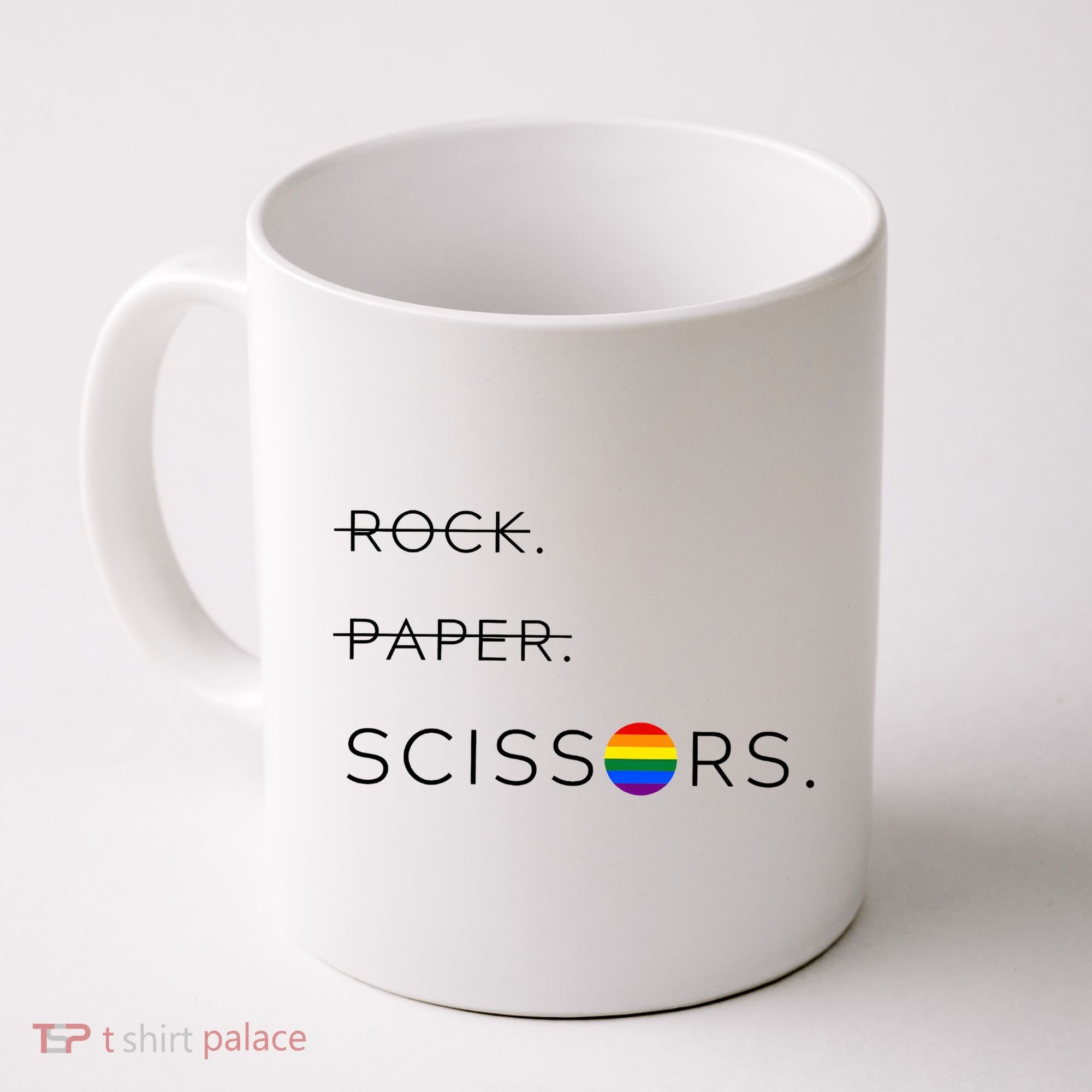 Rock Paper Scissors Lesbian Funny Lesbian Pride Lgbt Coffee Mug