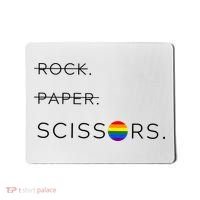 Rock Paper Scissors Lesbian Funny Lesbian Pride Lgbt Mousepad thumb 0