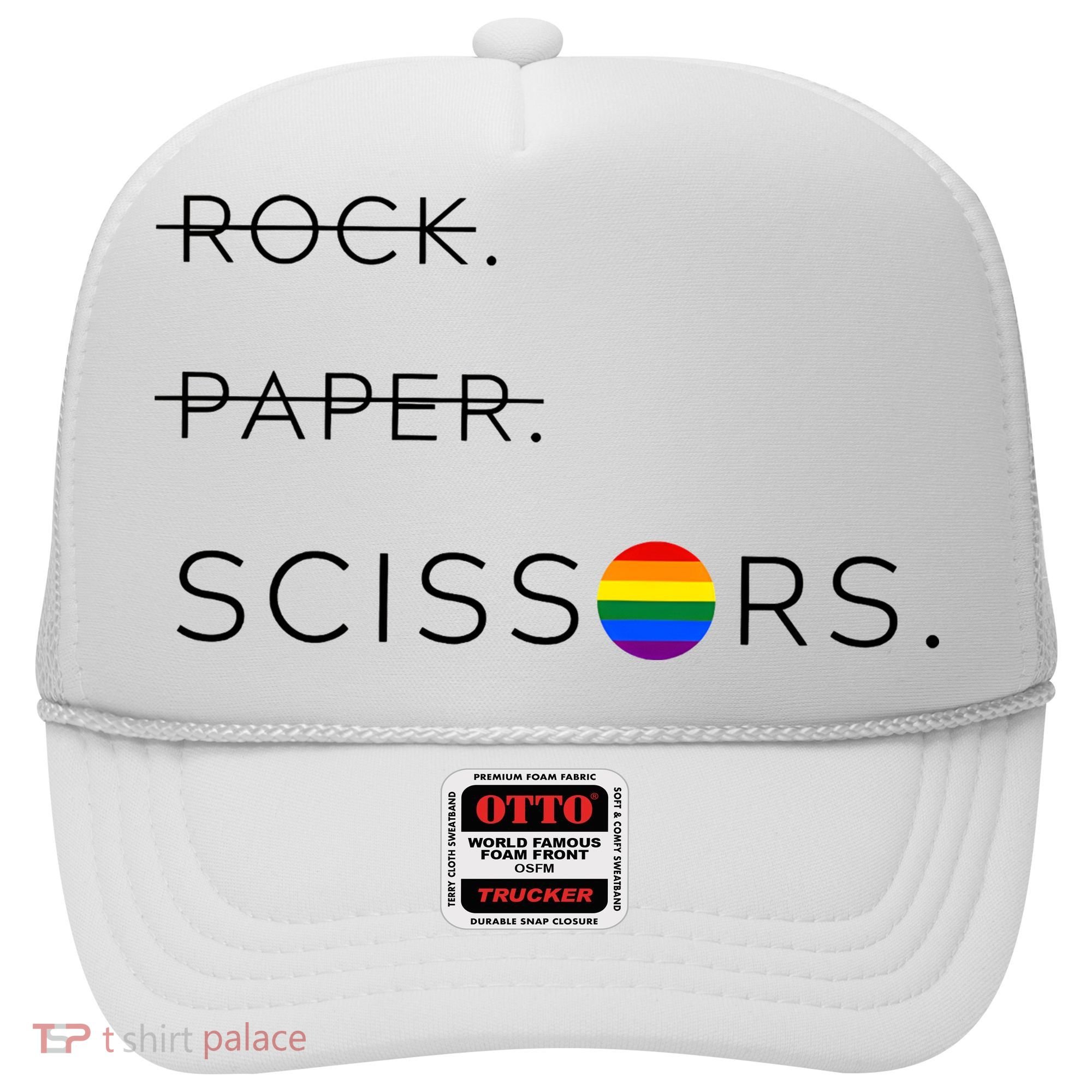 Rock Paper Scissors Lesbian Funny Lesbian Pride Lgbt Hat