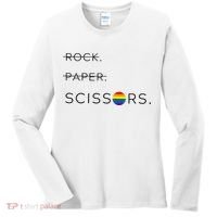 Rock Paper Scissors Lesbian Funny Lesbian Pride Lgbt Women's Long Sleeve Shirt thumb 0