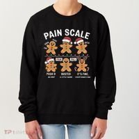 Retro Pain Scale Gingerbread Nurse Christmas Vibes Women's Sweatshirt thumb 0