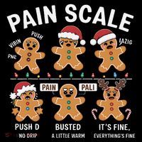 Retro Pain Scale Gingerbread Nurse Christmas Vibes Coffee Mug thumb 5