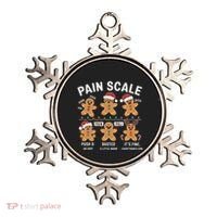 Retro Pain Scale Gingerbread Nurse Christmas Vibes Ornament thumb 0