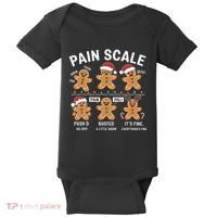Retro Pain Scale Gingerbread Nurse Christmas Vibes Baby Bodysuit thumb 0
