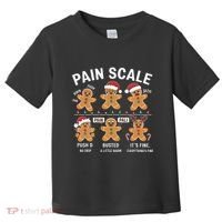Retro Pain Scale Gingerbread Nurse Christmas Vibes Toddler T-Shirt thumb 0
