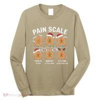 Retro Pain Scale Gingerbread Nurse Christmas Vibes Long Sleeve Shirt thumb 0