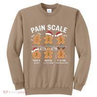 Retro Pain Scale Gingerbread Nurse Christmas Vibes Sweatshirt thumb 0