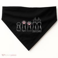 Rock Paper Scissors Cat Funny Kitten Cute Paw USA-Made Doggie Bandana thumb 0
