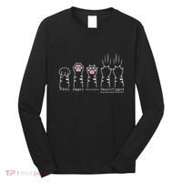 Rock Paper Scissors Cat Funny Kitten Cute Paw Long Sleeve Shirt thumb 0