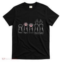 Rock Paper Scissors Cat Funny Kitten Cute Paw T-Shirt thumb 0