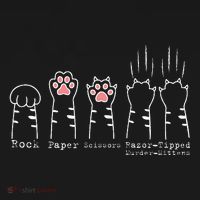 Rock Paper Scissors Cat Funny Kitten Cute Paw Women's T-Shirt thumb 6