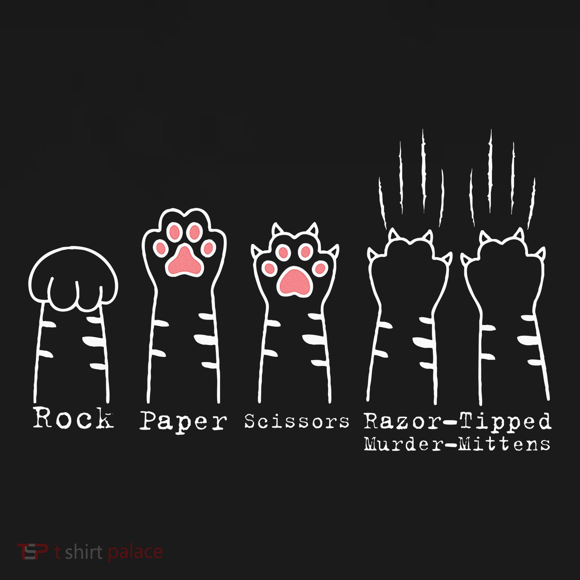 Rock Paper Scissors Cat Funny Kitten Cute Paw Women's T-Shirt