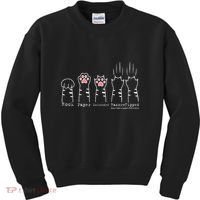 Rock Paper Scissors Cat Funny Kitten Cute Paw Kids Sweatshirt thumb 0