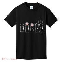 Rock Paper Scissors Cat Funny Kitten Cute Paw Kids T-Shirt thumb 0