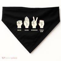 Rock Paper Scissors Table Saw Funny Carpenter Contractor USA-Made Doggie Bandana thumb 0