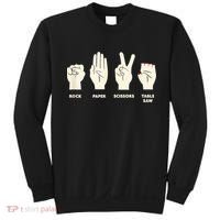 Rock Paper Scissors Table Saw Funny Carpenter Contractor Sweatshirt thumb 0