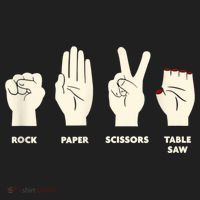 Rock Paper Scissors Table Saw Funny Carpenter Contractor Beanie thumb 2