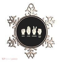 Rock Paper Scissors Table Saw Funny Carpenter Contractor Ornament thumb 0