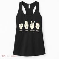 Rock Paper Scissors Table Saw Funny Carpenter Contractor Women's Tank Top thumb 0