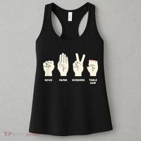 Rock Paper Scissors Table Saw Funny Carpenter Contractor Women's Tank Top thumb 3