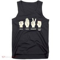 Rock Paper Scissors Table Saw Funny Carpenter Contractor Tank Top thumb 0