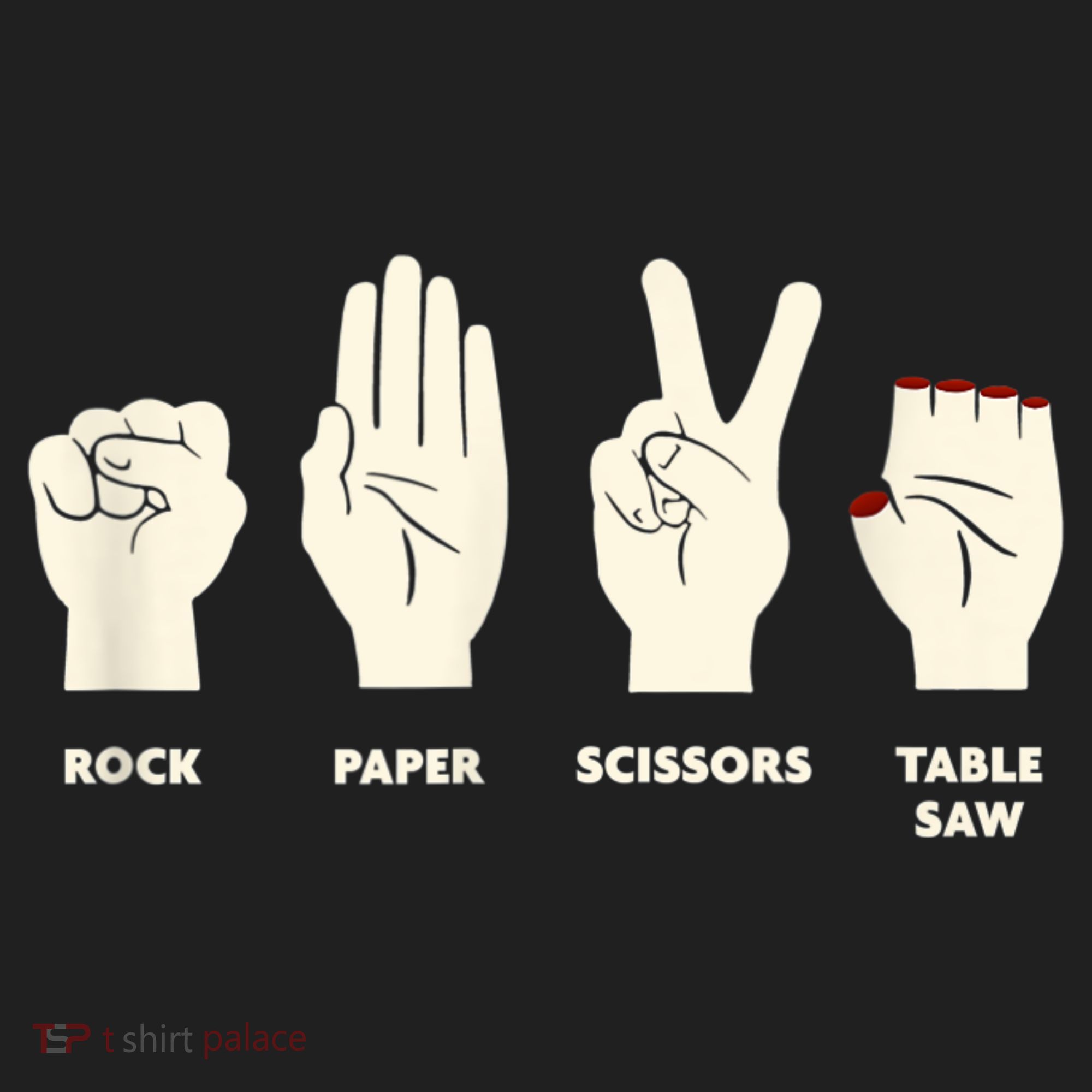 Rock Paper Scissors Table Saw Funny Carpenter Contractor Golf Towel