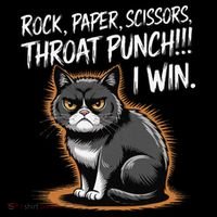 Rock Paper Scissors Throat Punch I Win Funny Cat Costume Coffee Mug thumb 5