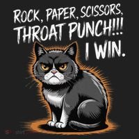 Rock Paper Scissors Throat Punch I Win Funny Cat Costume Tumbler thumb 3