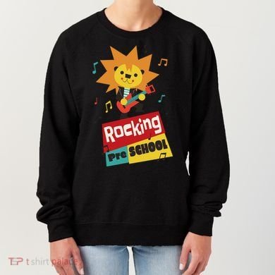 Rocking Pre School Lion Guitar Women's Sweatshirt