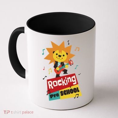 Rocking Pre School Lion Guitar Coffee Mug