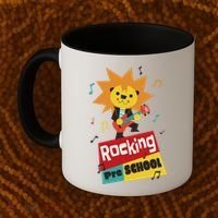 Rocking Pre School Lion Guitar Coffee Mug thumb 2