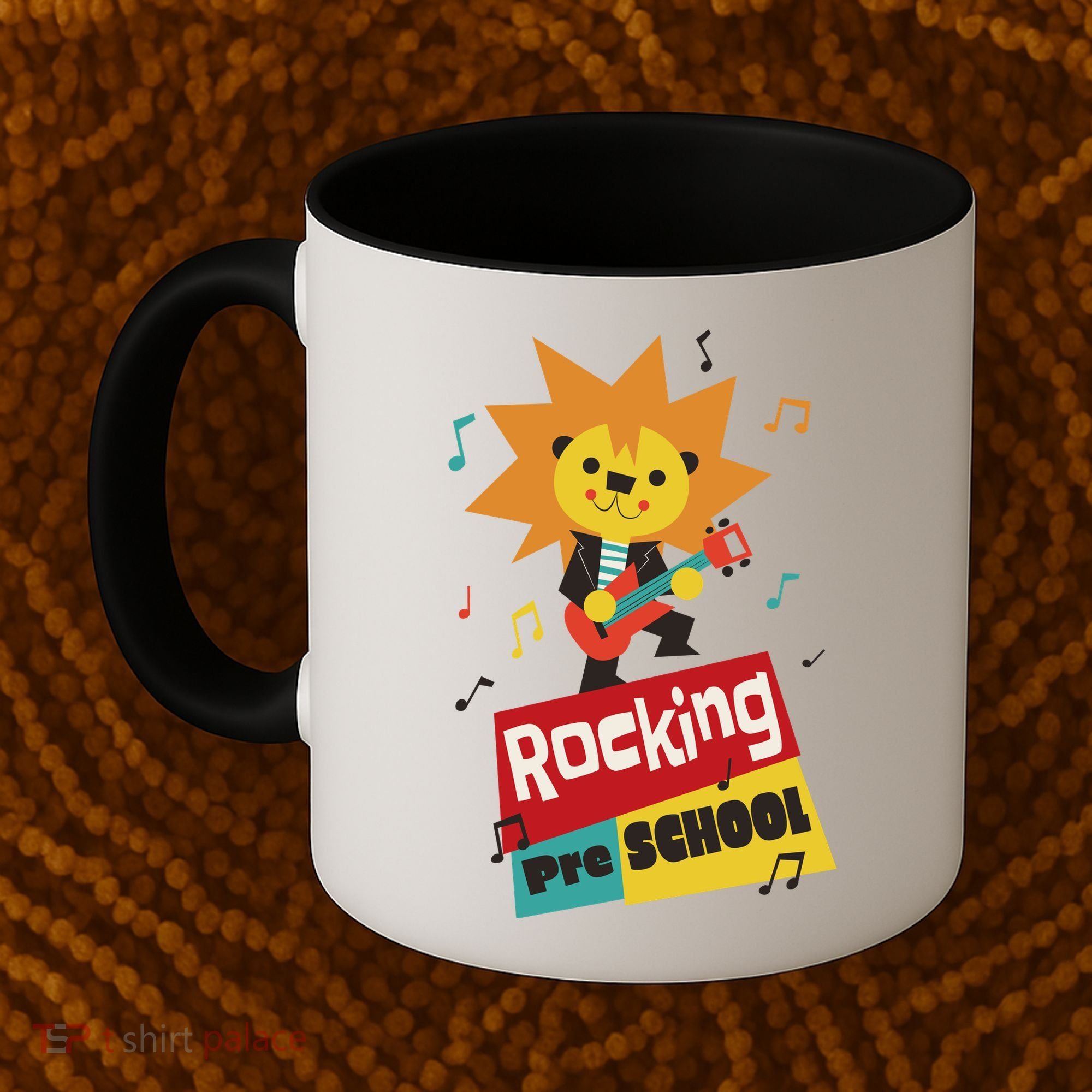 Rocking Pre School Lion Guitar Coffee Mug