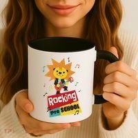 Rocking Pre School Lion Guitar Coffee Mug thumb 3