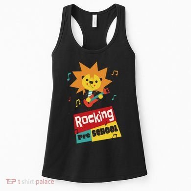 Rocking Pre School Lion Guitar Women's Tank Top