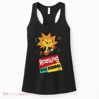 Rocking Pre School Lion Guitar Women's Tank Top thumb 0