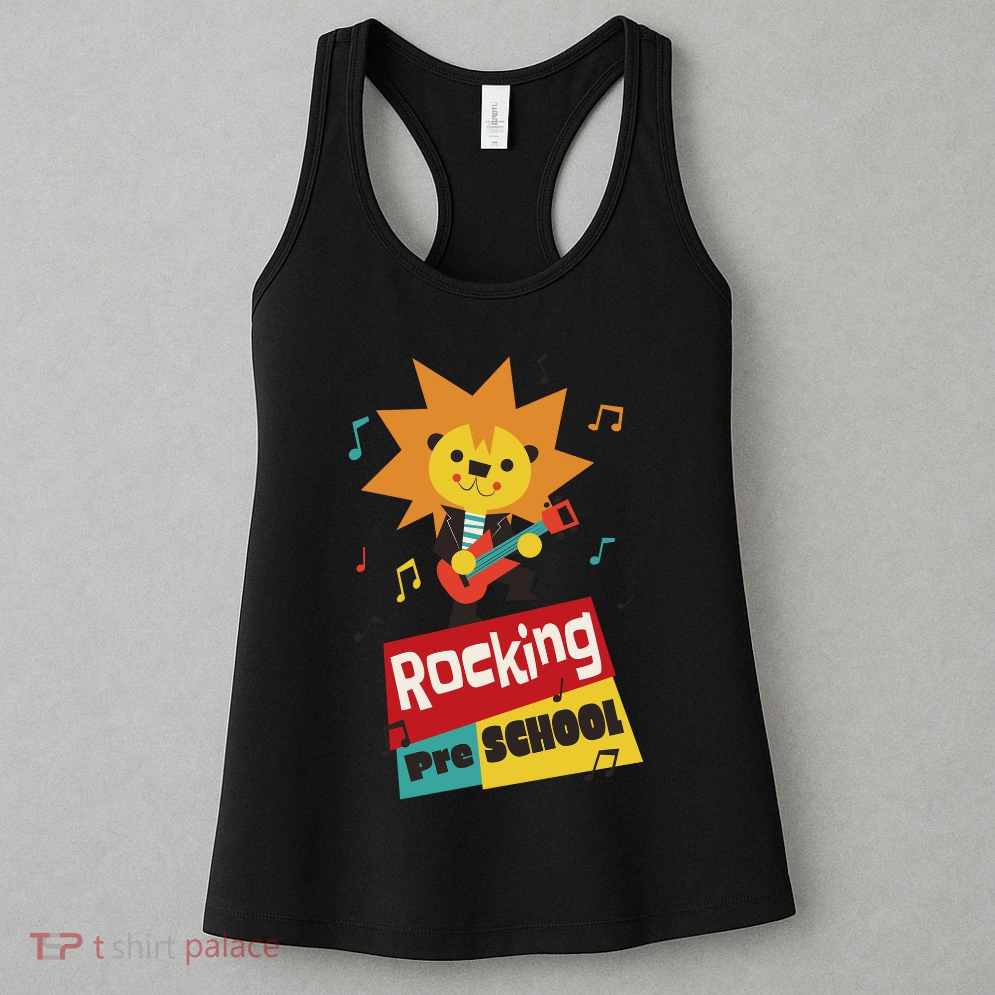 Rocking Pre School Lion Guitar Women's Tank Top