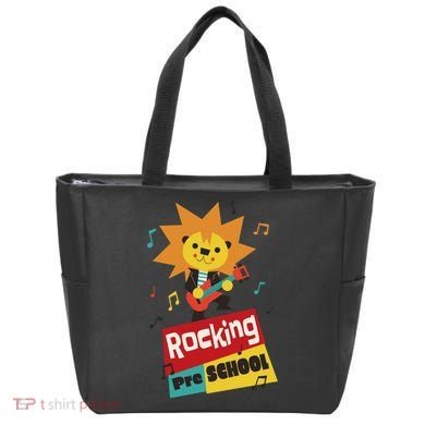 Rocking Pre School Lion Guitar Tote Bag