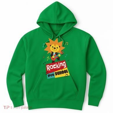 Rocking Pre School Lion Guitar Hoodie