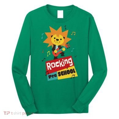 Rocking Pre School Lion Guitar Long Sleeve Shirt