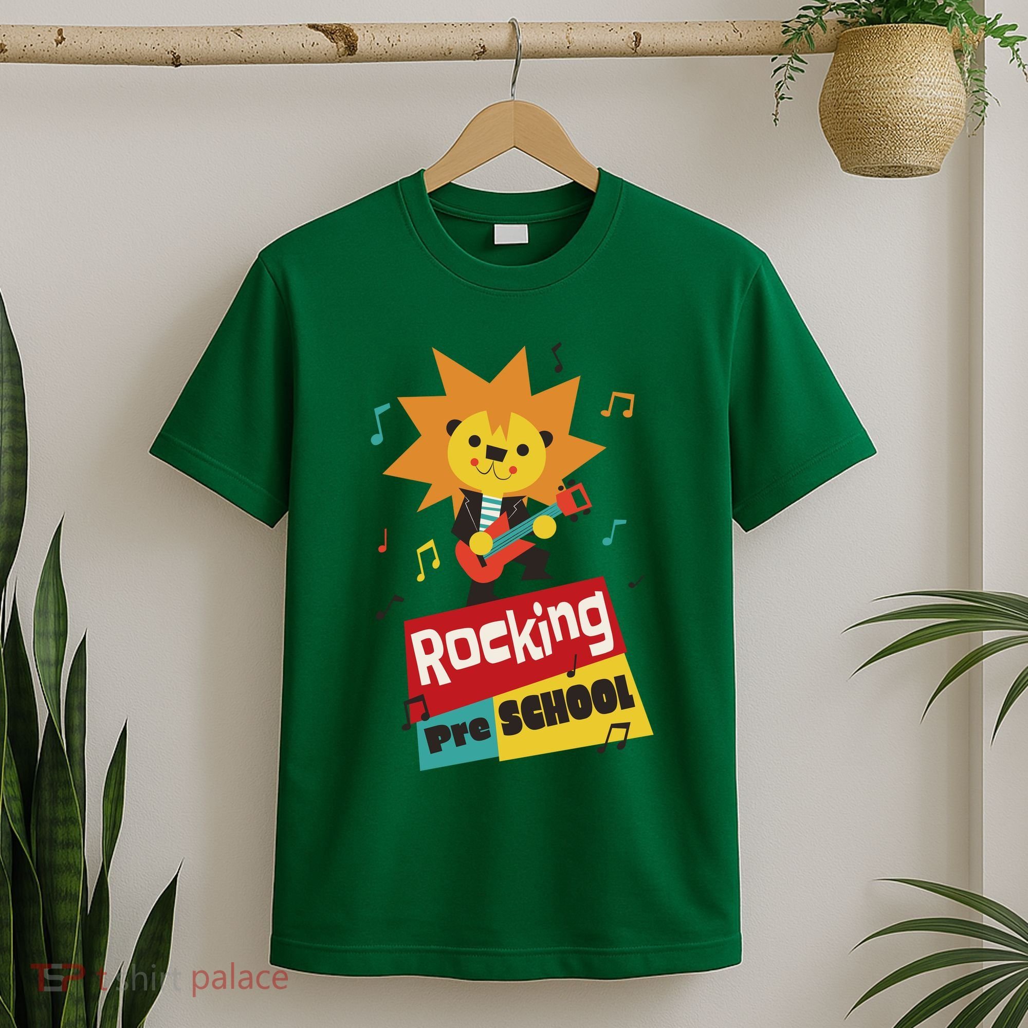 Rocking Pre School Lion Guitar T-Shirt