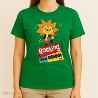 Rocking Pre School Lion Guitar T-Shirt thumb 4