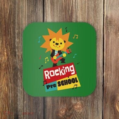 Rocking Pre School Lion Guitar Coaster