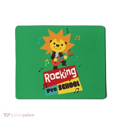 Rocking Pre School Lion Guitar Mousepad