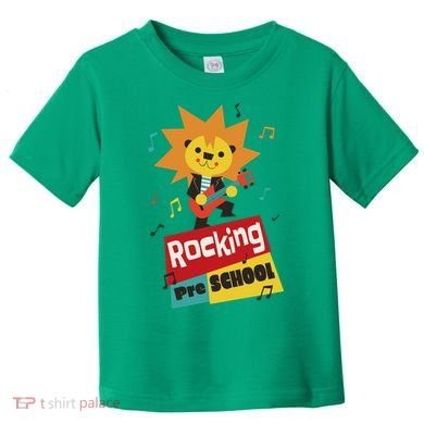 Rocking Pre School Lion Guitar Toddler T-Shirt