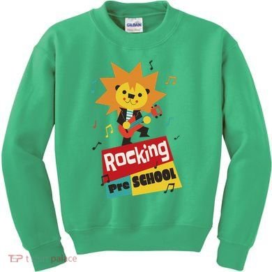 Rocking Pre School Lion Guitar Kids Sweatshirt