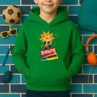 Rocking Pre School Lion Guitar Kids Hoodie thumb 2
