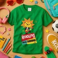 Rocking Pre School Lion Guitar Kids T-Shirt thumb 3